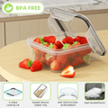 Refrigerator Storage Box Sealed And Leak-Proof, Bpa-Free, Reusable Lunch Box with Easy-To-Fasten Plastic Seal Box, Travel, Outdoor Picnic Kitchen Cabinet Organizing Set