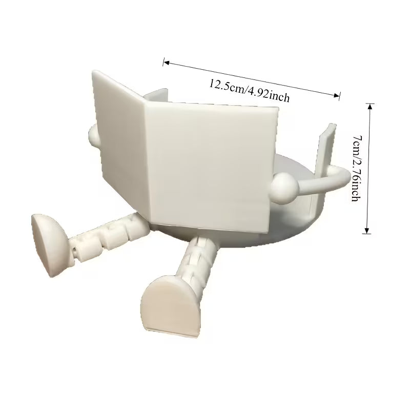 Playful Book-Loving Toilet Paper Holder, Available in Black And White, a Fun Bathroom Decoration Ideal for Holiday Gifting